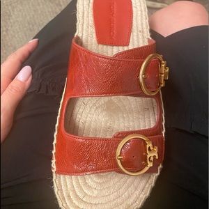 Tory Burch Selby Two-Band Espadrille Slide